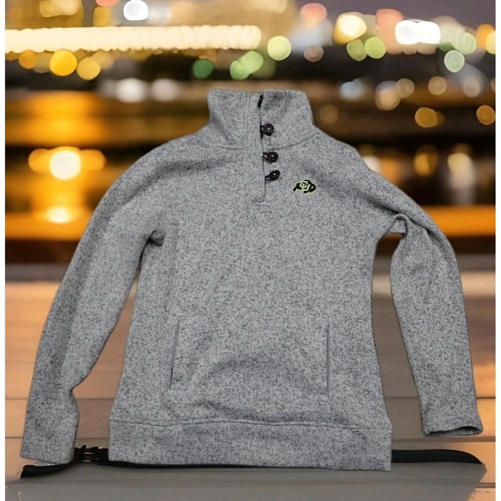 Champion Pullover Sweater Womens Small‎ Gray Excellent CU Colorado Buffaloes CU